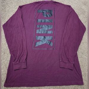 PINK Victoria's Secret Long Sleeved Oversized Spellout Pocket Tee